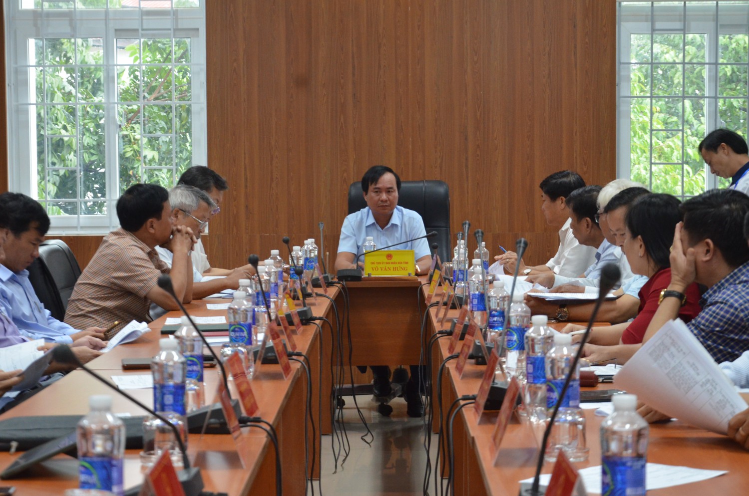 Chủ tịch UBND tỉnh Võ Văn Hưng chủ trì phiên tiếp công dân định kỳ tháng 9/2023 - Ảnh: Lê Minh